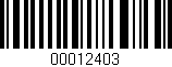 Código de barras (EAN, GTIN, SKU, ISBN): '00012403'