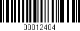 Código de barras (EAN, GTIN, SKU, ISBN): '00012404'