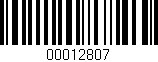 Código de barras (EAN, GTIN, SKU, ISBN): '00012807'