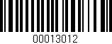 Código de barras (EAN, GTIN, SKU, ISBN): '00013012'