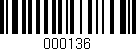 Código de barras (EAN, GTIN, SKU, ISBN): '000136'