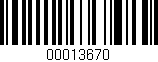 Código de barras (EAN, GTIN, SKU, ISBN): '00013670'