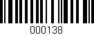 Código de barras (EAN, GTIN, SKU, ISBN): '000138'