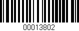 Código de barras (EAN, GTIN, SKU, ISBN): '00013802'