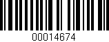 Código de barras (EAN, GTIN, SKU, ISBN): '00014674'