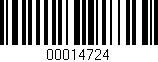Código de barras (EAN, GTIN, SKU, ISBN): '00014724'