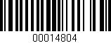 Código de barras (EAN, GTIN, SKU, ISBN): '00014804'