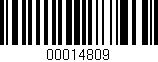 Código de barras (EAN, GTIN, SKU, ISBN): '00014809'
