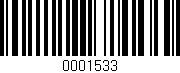 Código de barras (EAN, GTIN, SKU, ISBN): '0001533'