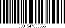 Código de barras (EAN, GTIN, SKU, ISBN): '0001547660566'