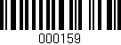 Código de barras (EAN, GTIN, SKU, ISBN): '000159'