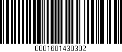 Código de barras (EAN, GTIN, SKU, ISBN): '0001601430302'