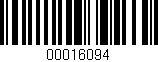 Código de barras (EAN, GTIN, SKU, ISBN): '00016094'