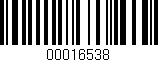 Código de barras (EAN, GTIN, SKU, ISBN): '00016538'
