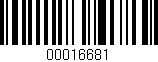 Código de barras (EAN, GTIN, SKU, ISBN): '00016681'