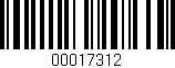Código de barras (EAN, GTIN, SKU, ISBN): '00017312'
