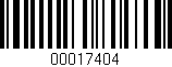 Código de barras (EAN, GTIN, SKU, ISBN): '00017404'