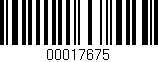 Código de barras (EAN, GTIN, SKU, ISBN): '00017675'