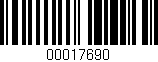Código de barras (EAN, GTIN, SKU, ISBN): '00017690'