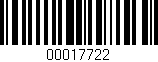 Código de barras (EAN, GTIN, SKU, ISBN): '00017722'