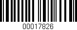 Código de barras (EAN, GTIN, SKU, ISBN): '00017826'