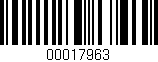 Código de barras (EAN, GTIN, SKU, ISBN): '00017963'