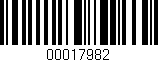 Código de barras (EAN, GTIN, SKU, ISBN): '00017982'