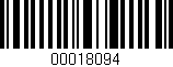 Código de barras (EAN, GTIN, SKU, ISBN): '00018094'
