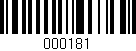 Código de barras (EAN, GTIN, SKU, ISBN): '000181'