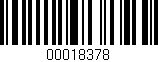 Código de barras (EAN, GTIN, SKU, ISBN): '00018378'