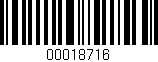 Código de barras (EAN, GTIN, SKU, ISBN): '00018716'