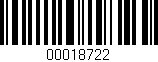 Código de barras (EAN, GTIN, SKU, ISBN): '00018722'