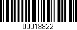 Código de barras (EAN, GTIN, SKU, ISBN): '00018822'