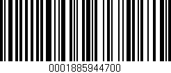 Código de barras (EAN, GTIN, SKU, ISBN): '0001885944700'