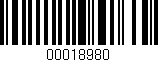 Código de barras (EAN, GTIN, SKU, ISBN): '00018980'