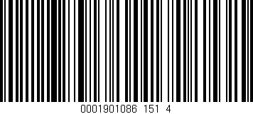 Código de barras (EAN, GTIN, SKU, ISBN): '0001901086_151_4'
