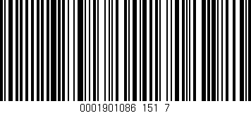 Código de barras (EAN, GTIN, SKU, ISBN): '0001901086_151_7'