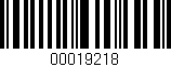 Código de barras (EAN, GTIN, SKU, ISBN): '00019218'