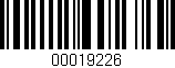 Código de barras (EAN, GTIN, SKU, ISBN): '00019226'