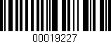 Código de barras (EAN, GTIN, SKU, ISBN): '00019227'