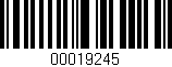 Código de barras (EAN, GTIN, SKU, ISBN): '00019245'