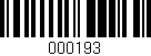 Código de barras (EAN, GTIN, SKU, ISBN): '000193'