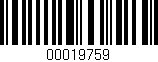 Código de barras (EAN, GTIN, SKU, ISBN): '00019759'