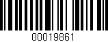 Código de barras (EAN, GTIN, SKU, ISBN): '00019861'