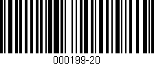 Código de barras (EAN, GTIN, SKU, ISBN): '000199-20'