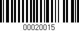 Código de barras (EAN, GTIN, SKU, ISBN): '00020015'