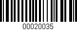 Código de barras (EAN, GTIN, SKU, ISBN): '00020035'