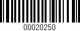 Código de barras (EAN, GTIN, SKU, ISBN): '00020250'