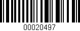 Código de barras (EAN, GTIN, SKU, ISBN): '00020497'