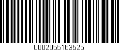 Código de barras (EAN, GTIN, SKU, ISBN): '0002055163525'